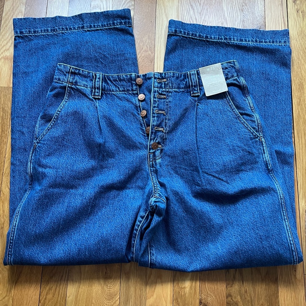 Madewell Super wide leg jeans.
